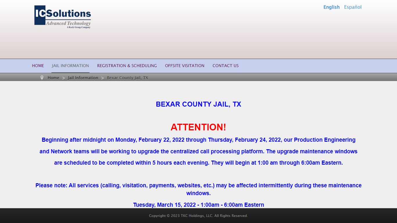 Bexar County Jail, TX - The Visitor by ICSolutions